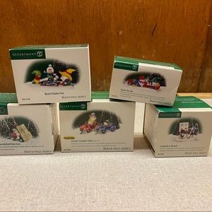 Department 56 North pole figures lot of 5